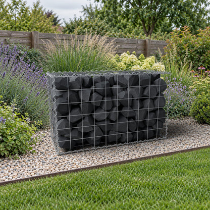 Gabione 100 cm x 60 cm x 40 cm (L x H x T), Maschenweite 10 cm x 10 cm, Spirale