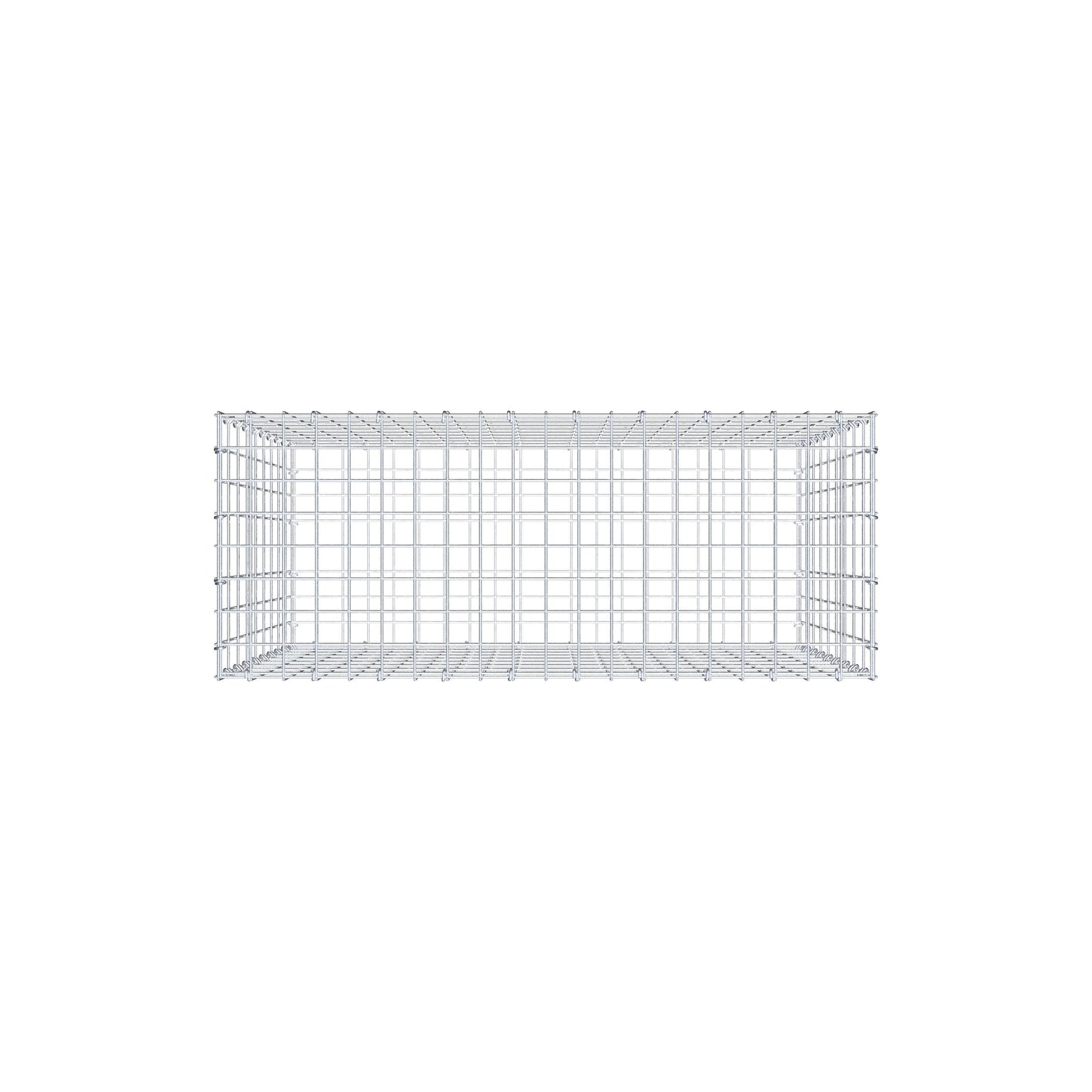 Gabbione 100 cm x 90 cm x 40 cm (L x H x P), maglia 5 cm x 10 cm, anello a C