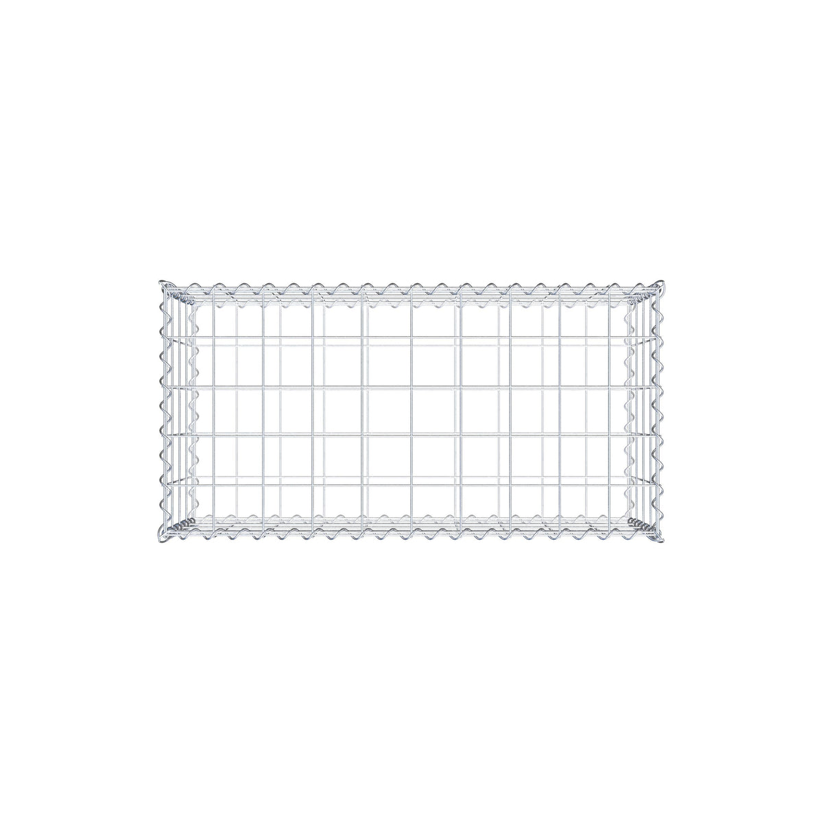 Gabione 100 cm x 40 cm x 50 cm (L x H x T), Maschenweite 10 cm x 10 cm, Spirale