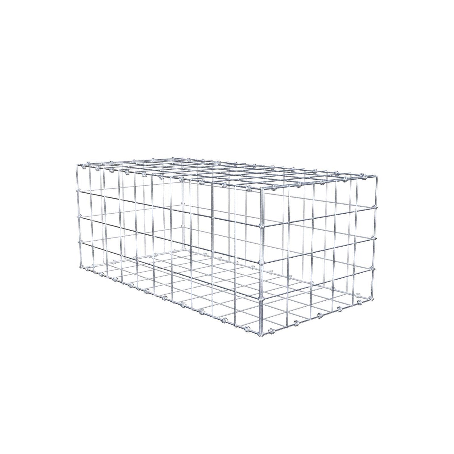 Gabione 100 cm x 40 cm x 50 cm (L x H x T), Maschenweite 10 x 10 cm, Spiralring