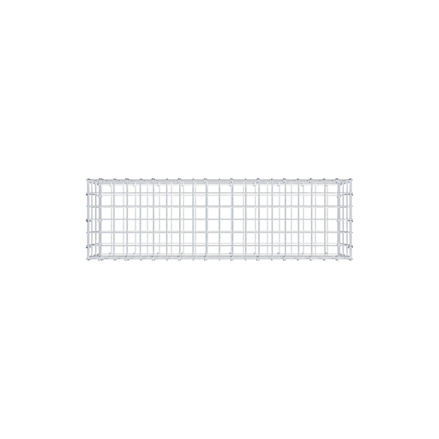 Gavión 100 cm x 30 cm x 30 cm (L x A x P), malla 5 cm x 10 cm, anillo en C