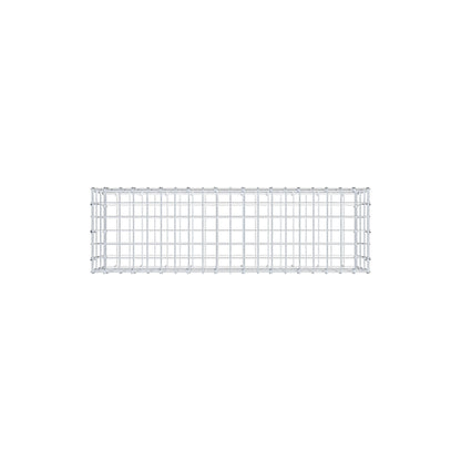 Gavión 100 cm x 30 cm x 30 cm (L x A x P), malla 5 cm x 10 cm, anillo en C