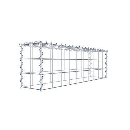 Anbaugabione Typ 3 100 cm x 30 cm x 20 cm (L x H x T), Maschenweite 10 cm x 10 cm, Spirale