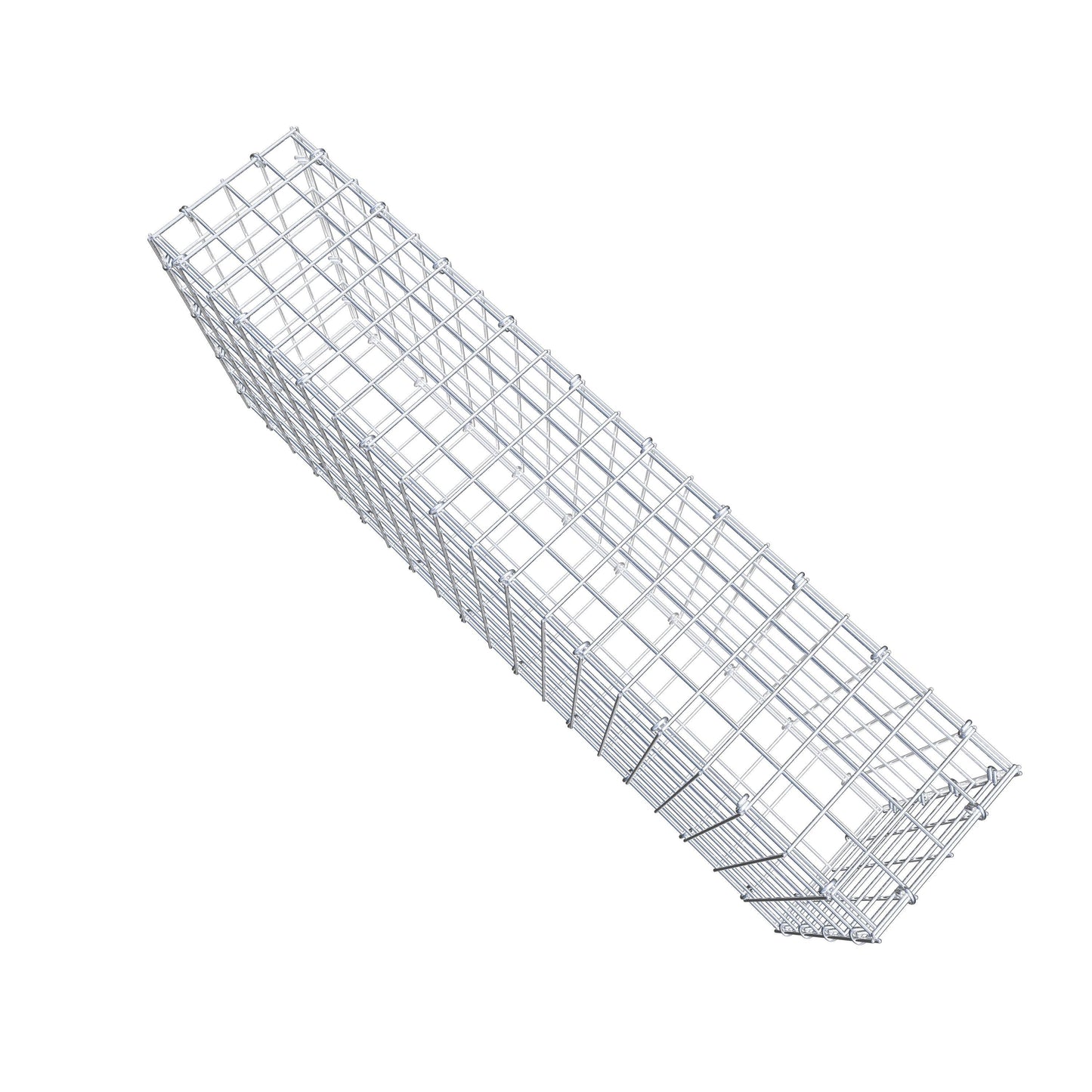 Gabbione 100 cm x 40 cm x 20 cm (L x H x P), maglia 5 cm x 5 cm, anello a C