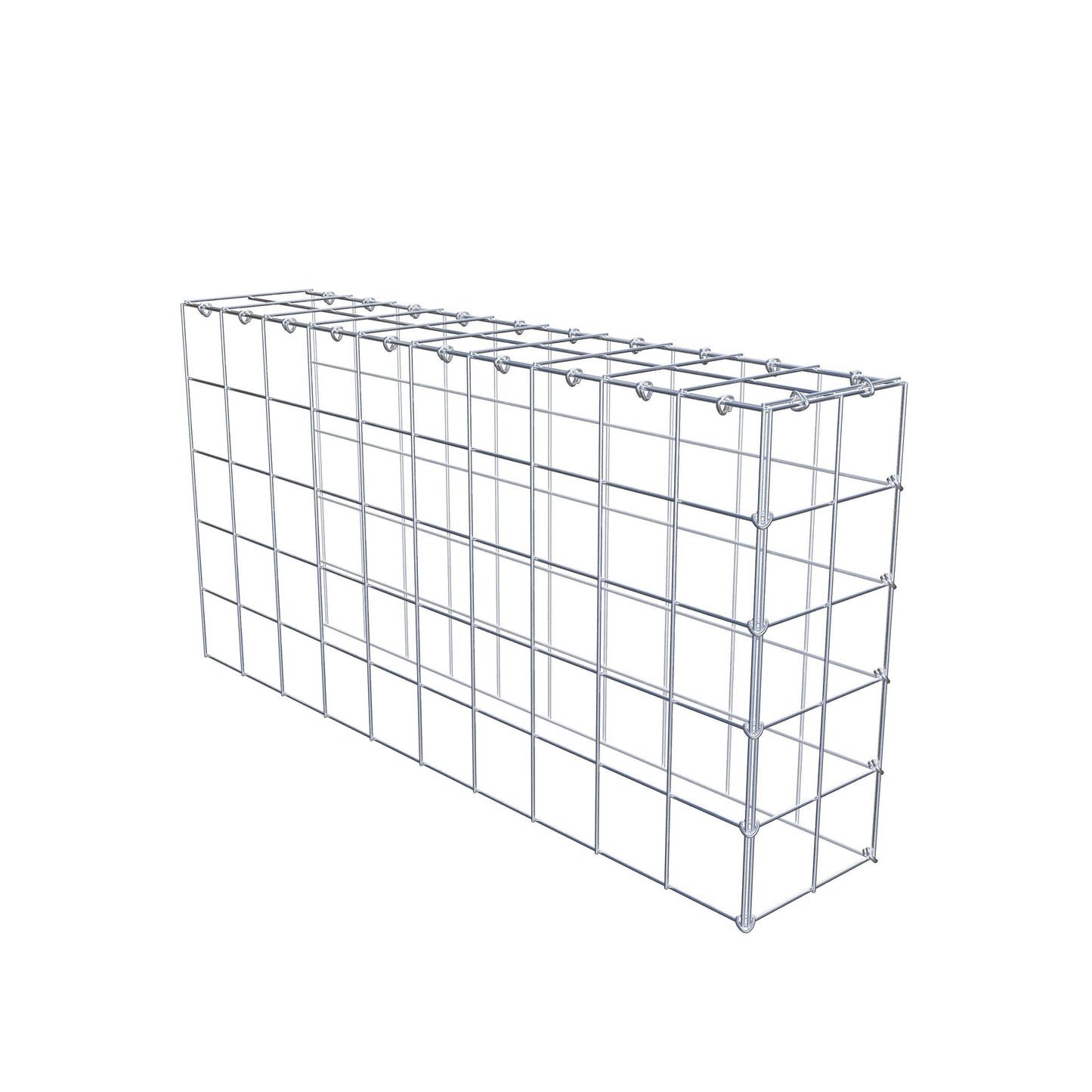 Gavión complementario de tipo 4 100 cm x 50 cm x 20 cm (L x A x P), malla 10 cm x 10 cm, anillo en C