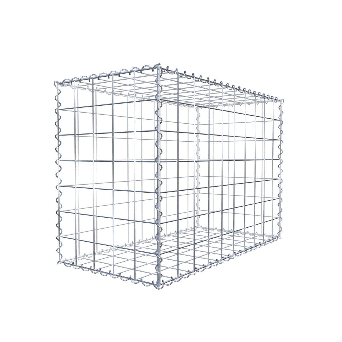Gabione 100 cm x 70 cm x 50 cm (L x H x T), Maschenweite 10 cm x 10 cm, Spirale