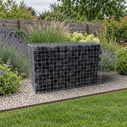 Gabione 100 cm x 60 cm x 40 cm (L x H x T), Maschenweite 5 cm x 5 cm, Spirale