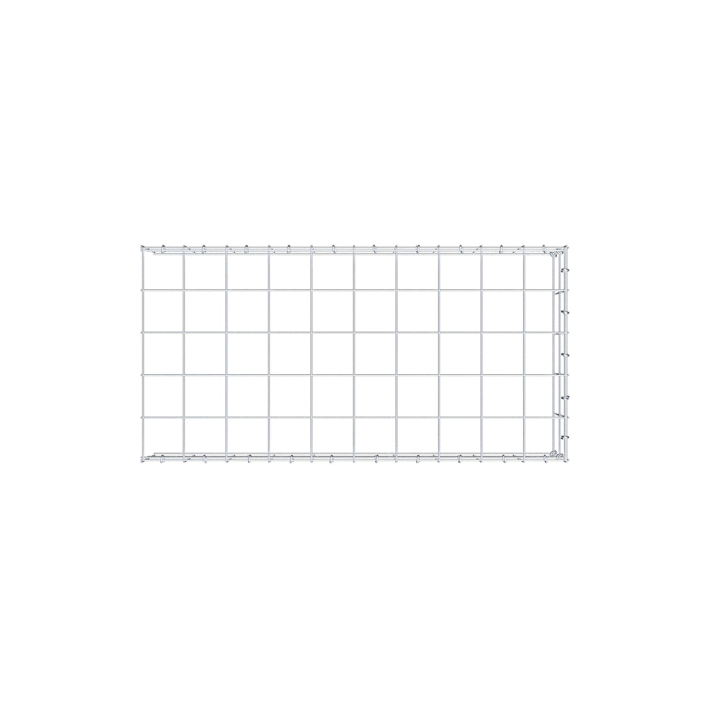 Pila adicional tipo 4 100 cm x 20 cm x 50 cm (L x A x P), malla 10 cm x 10 cm, anillo en C