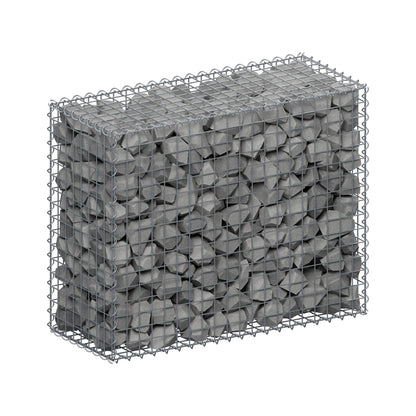 Schanskorf 100 cm x 80 cm x 40 cm (L x H x D), maaswijdte 5 cm x 5 cm, spiraalvormig