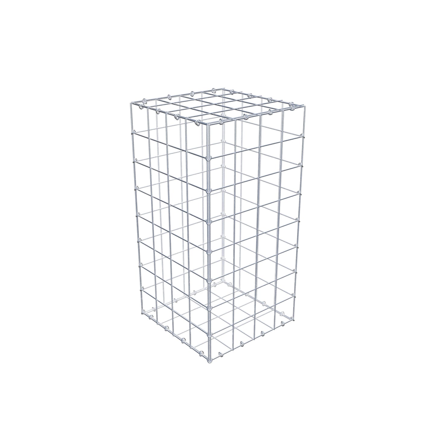 Gabbione 80 cm x 40 cm x 40 cm (L x H x P), maglia 10 cm x 10 cm, anello a C