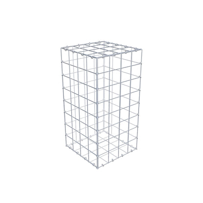 Gabbione 80 cm x 40 cm x 40 cm (L x H x P), maglia 10 cm x 10 cm, anello a C