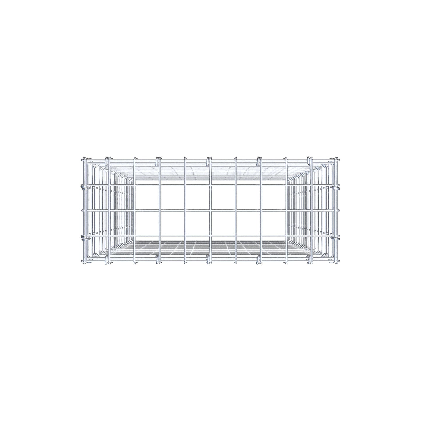 Anbaugabione Typ 3 100 cm x 50 cm x 20 cm (L x H x T), Maschenweite 5 cm x 5 cm, C-Ring