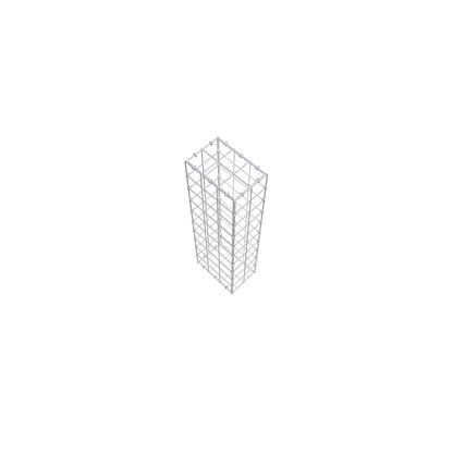 Gavión 100 cm x 30 cm x 20 cm (L x A x P), malla 10 cm x 10 cm, anillo en C