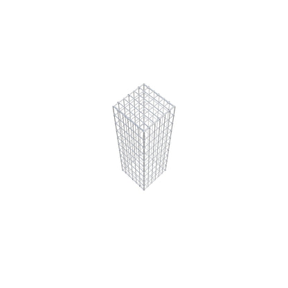 Gavión 100 cm x 30 cm x 30 cm (L x A x P), malla 5 cm x 10 cm, anillo en C