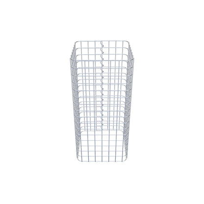 Columna de gaviones, angular 37 cm x 37 cm, 80 cm de altura, MW 5 cm x 5 cm