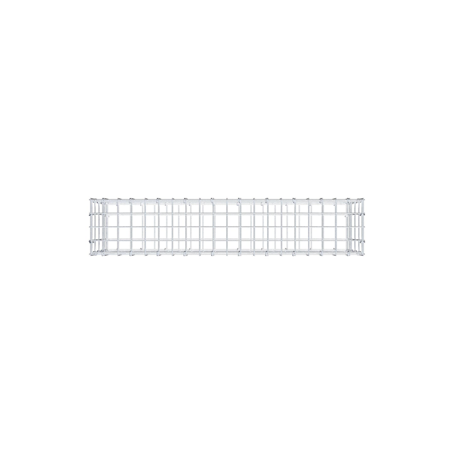 Gabion 100 cm x 40 cm x 20 cm (L x H x P), mailles 5 cm x 10 cm, anneau en C