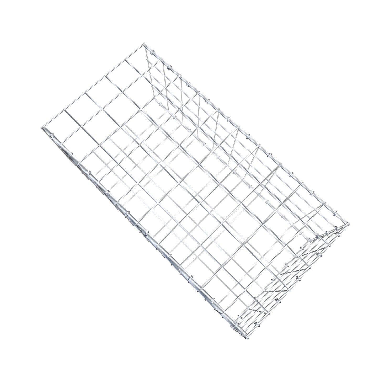 Type 2 oplegkorf 100 cm x 40 cm x 50 cm (L x H x D), maaswijdte 10 cm x 10 cm, C-ring