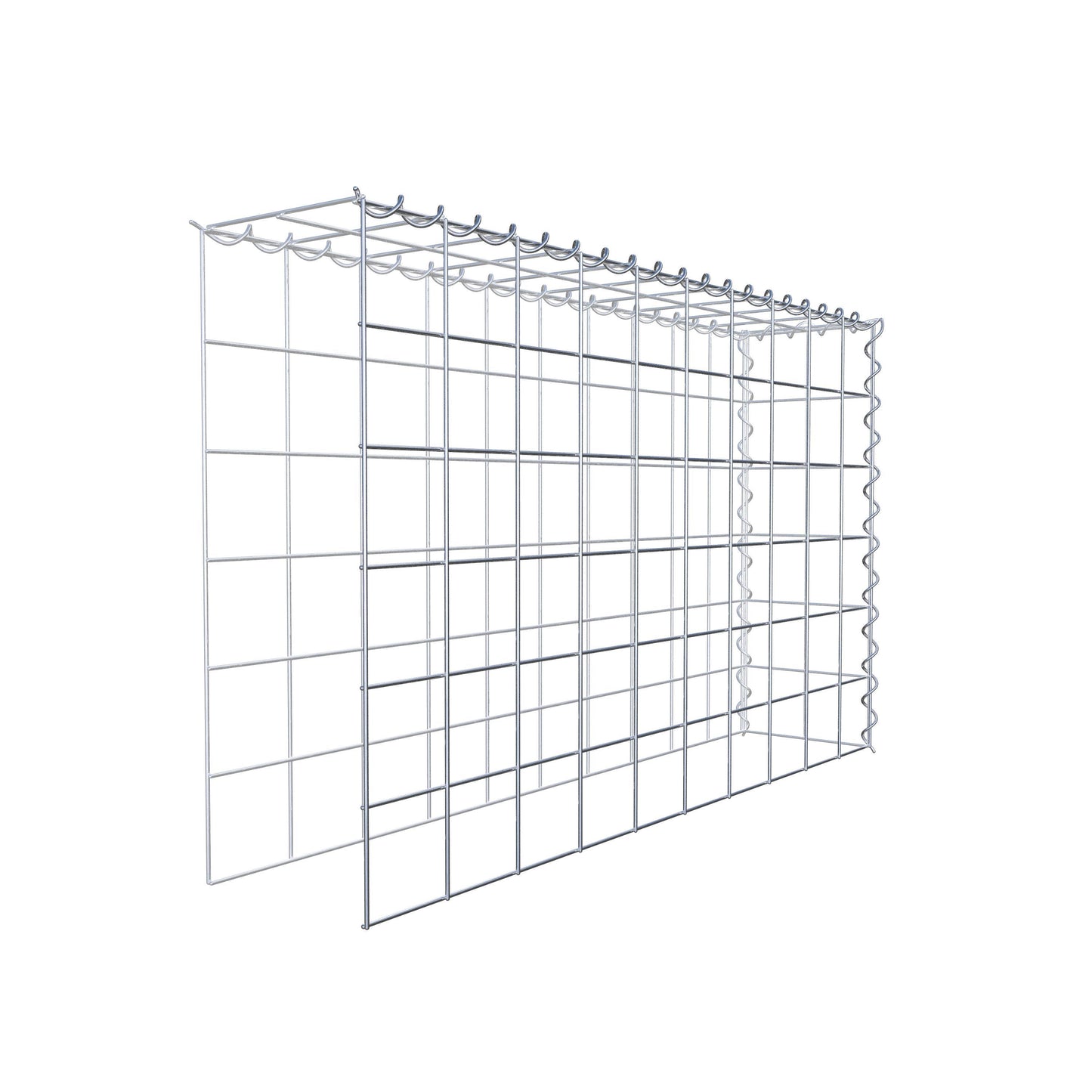 Gabion rapporté type 4 100 cm x 60 cm x 20 cm (L x H x P), mailles 10 cm x 10 cm, spirale
