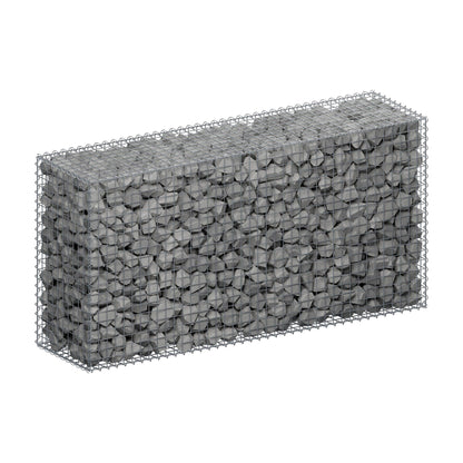Gavión 200 cm x 100 cm x 50 cm (largo x alto x fondo), malla 5 cm x 5 cm, en espiral