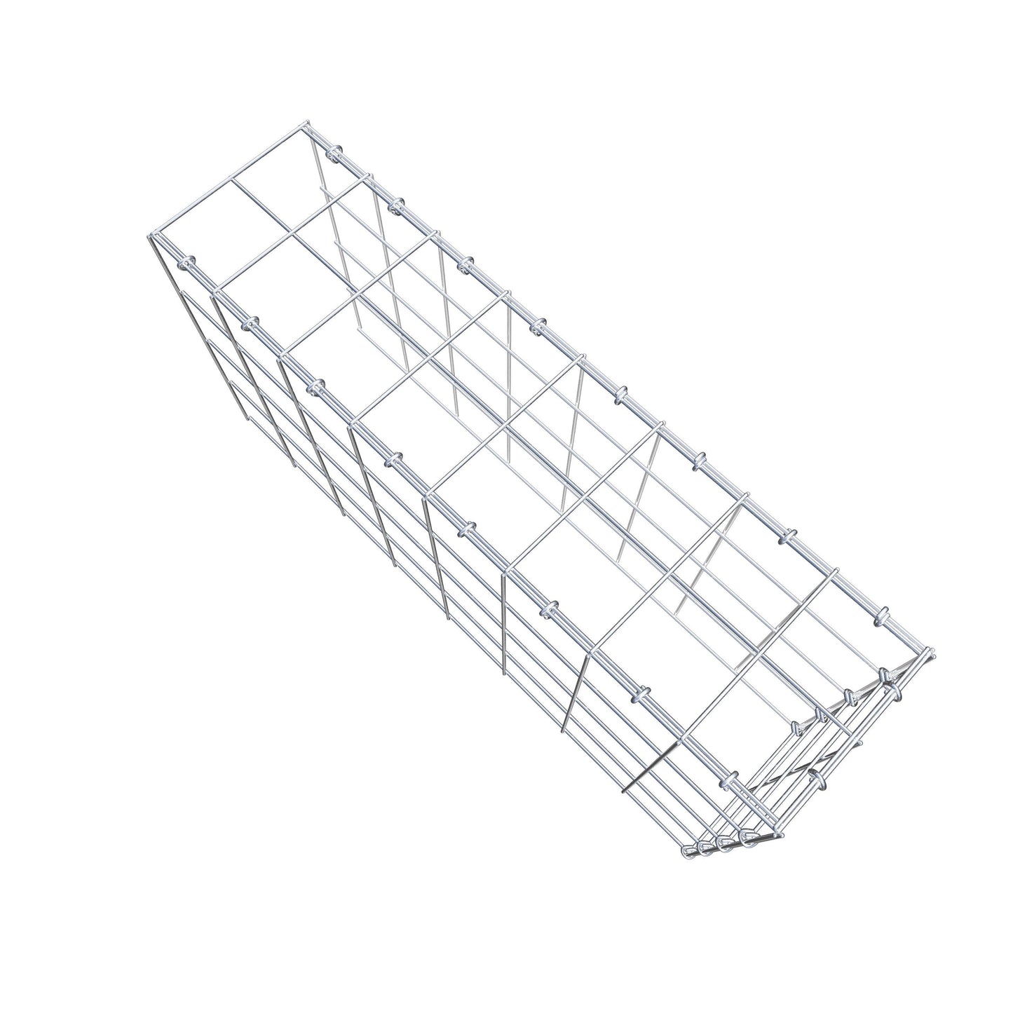 Monteret gabion type 4 80 cm x 40 cm x 20 cm (L x H x D), maskestørrelse 10 cm x 10 cm, C-ring