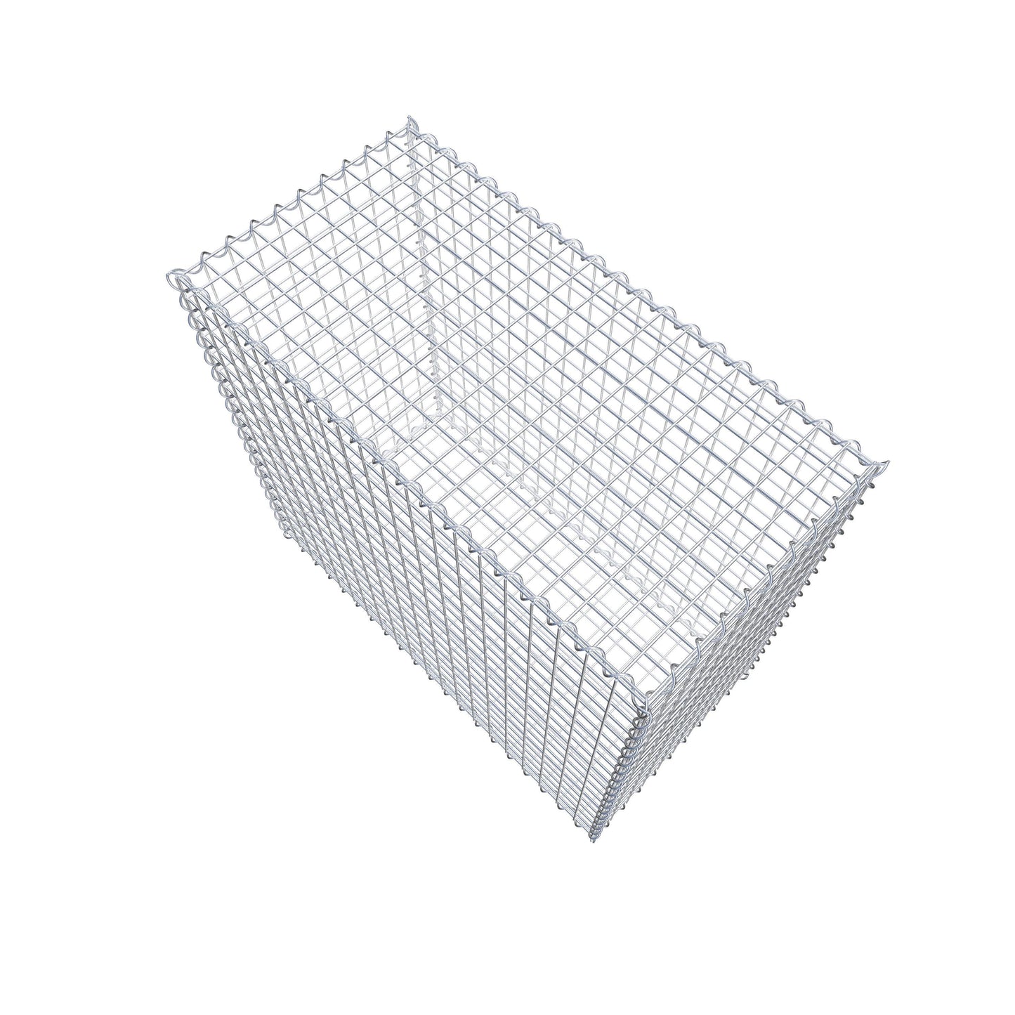 Gabion 100 cm x 90 cm x 50 cm (L x H x D), maskestørrelse 5 cm x 5 cm, spiral