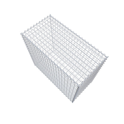 Gabion 100 cm x 90 cm x 50 cm (L x H x D), maskestørrelse 5 cm x 5 cm, spiral