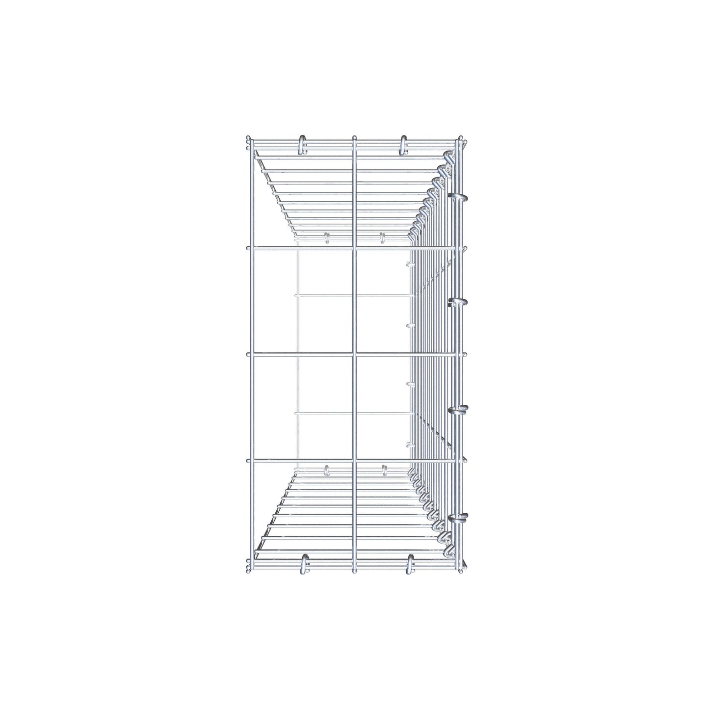 Anbaugabione Typ 2 100 cm x 20 cm x 40 cm (L x H x T), Maschenweite 10 cm x 10 cm, C-Ring