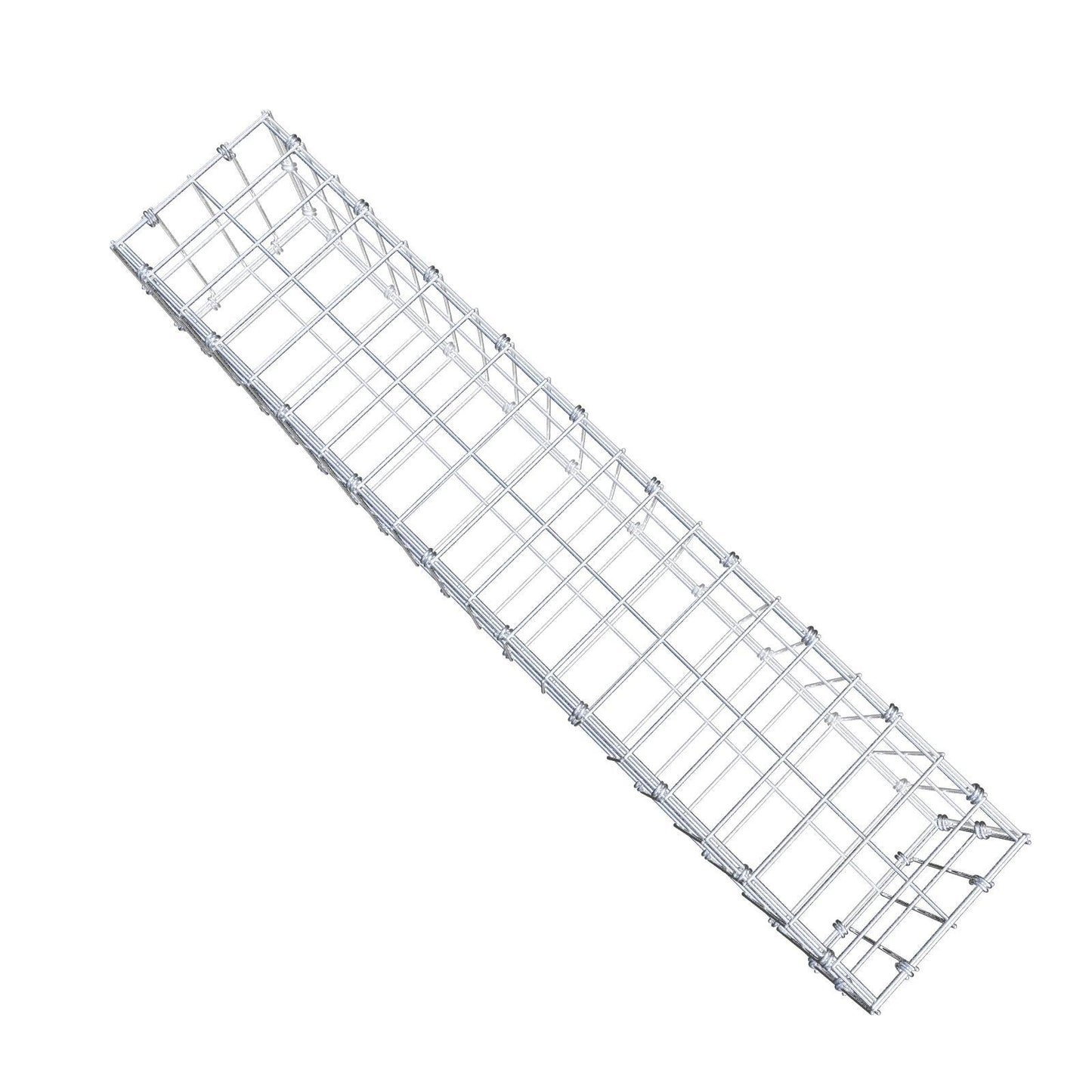 Gabione 100 cm x 20 cm x 20 cm (L x H x T), Maschenweite 5 x 10 cm, Spiralring