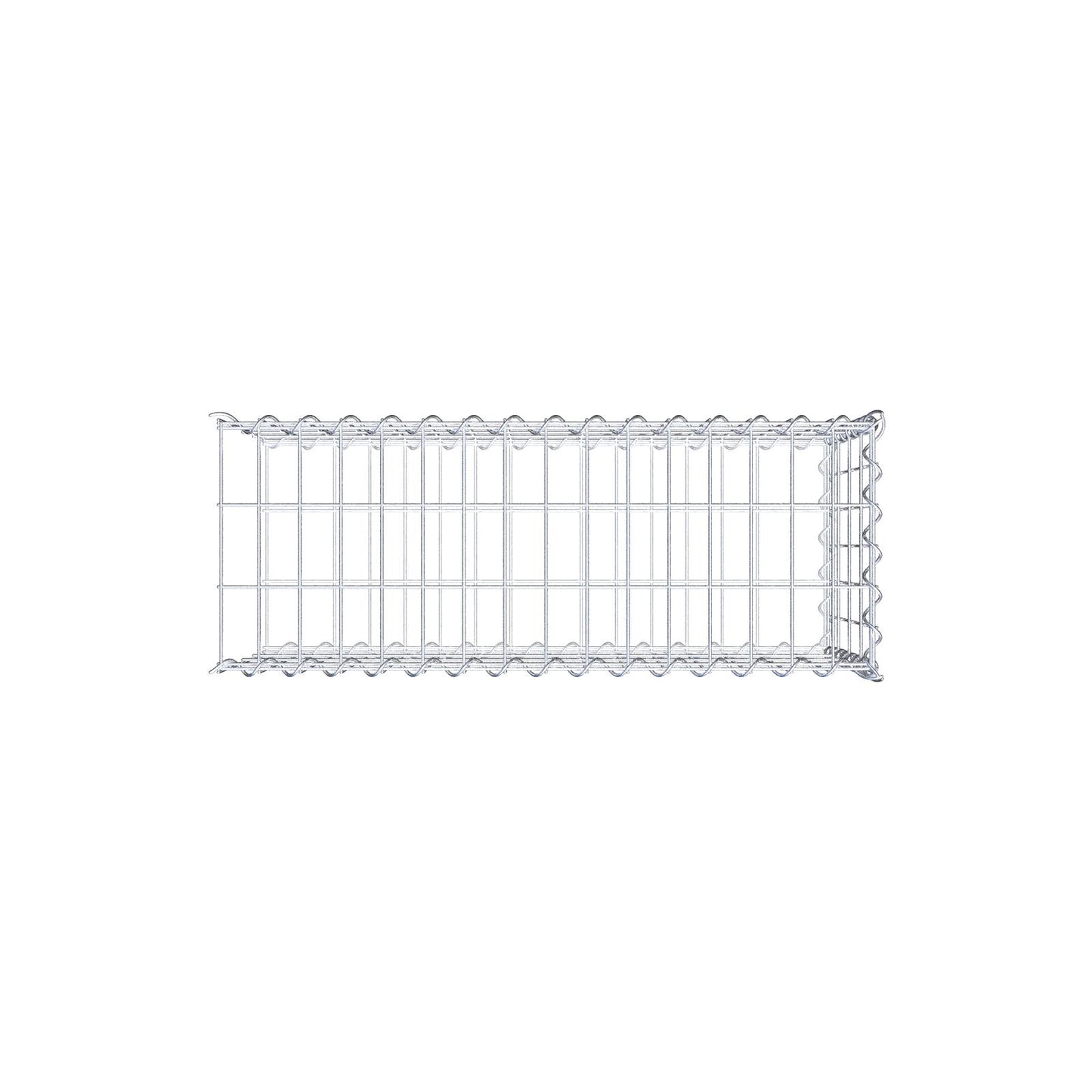 Gabion rapporté type 2 80 cm x 40 cm x 30 cm (L x H x P), mailles 5 cm x 10 cm, spirale