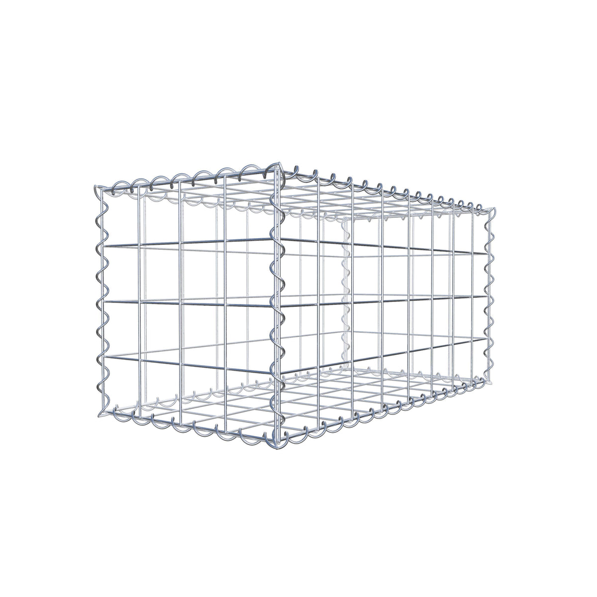 Gabbione 80 cm x 40 cm x 40 cm (L x H x P), maglia 10 cm x 10 cm, spirale