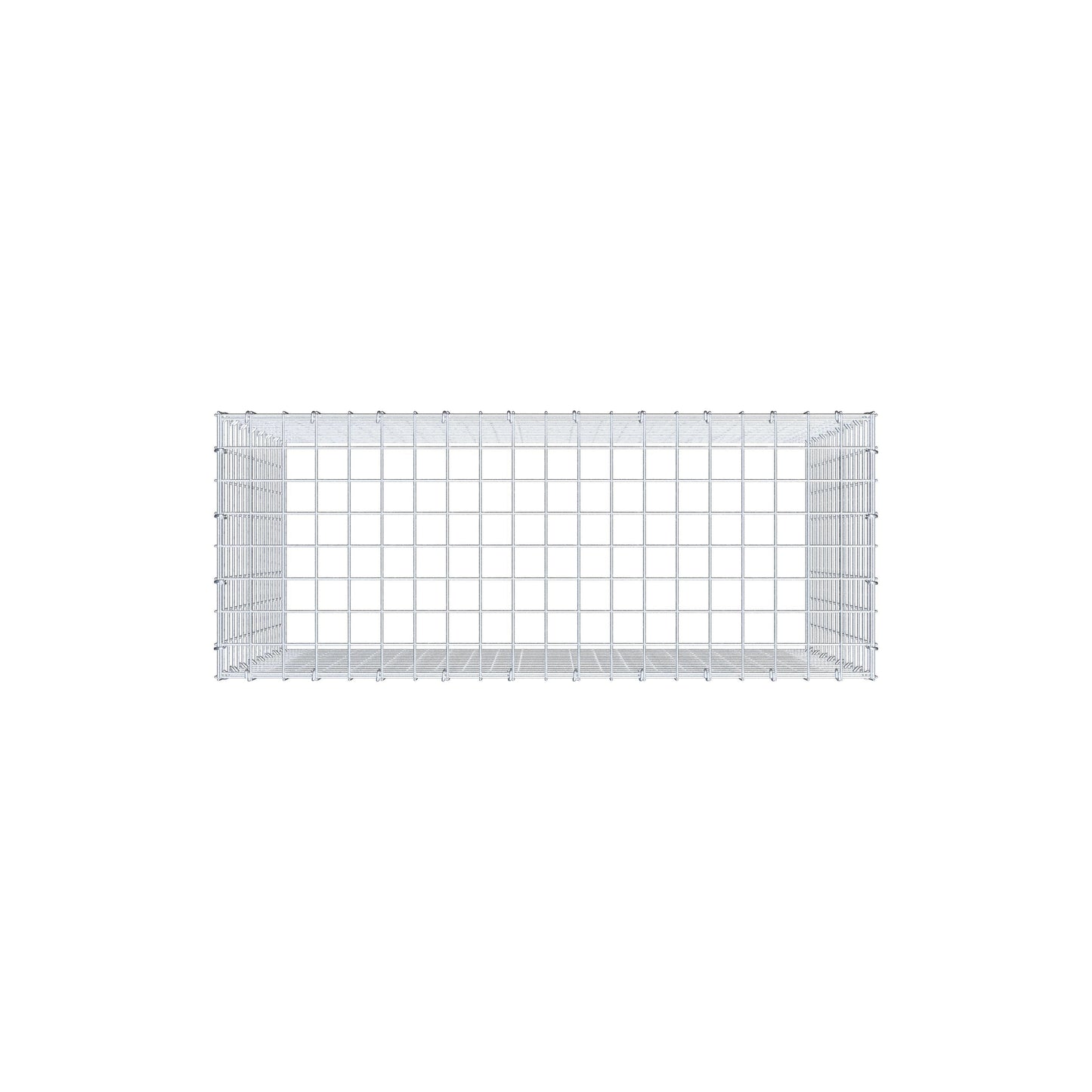 Type 3 oplegkorf 100 cm x 80 cm x 40 cm (L x H x D), maaswijdte 5 cm x 5 cm, C-ring