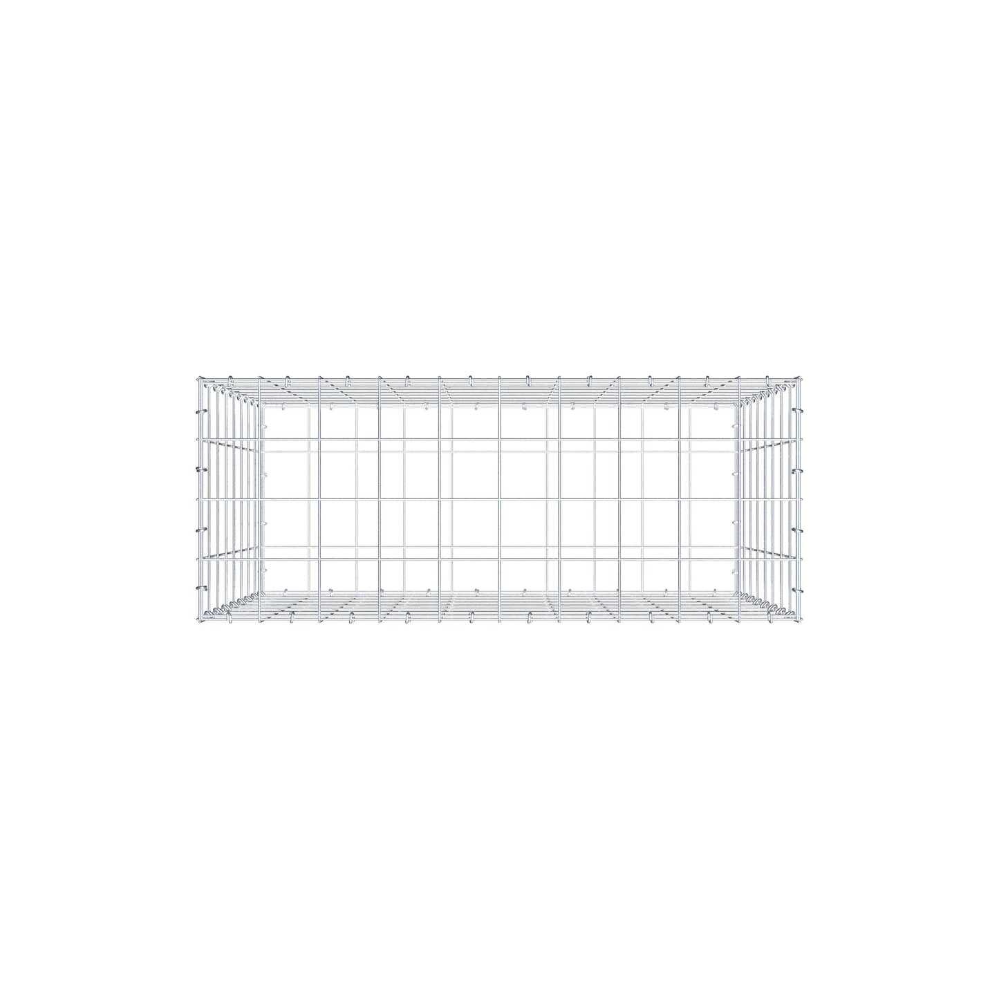 Gabbione 100 cm x 80 cm x 40 cm (L x H x P), maglia 10 cm x 10 cm, anello a C