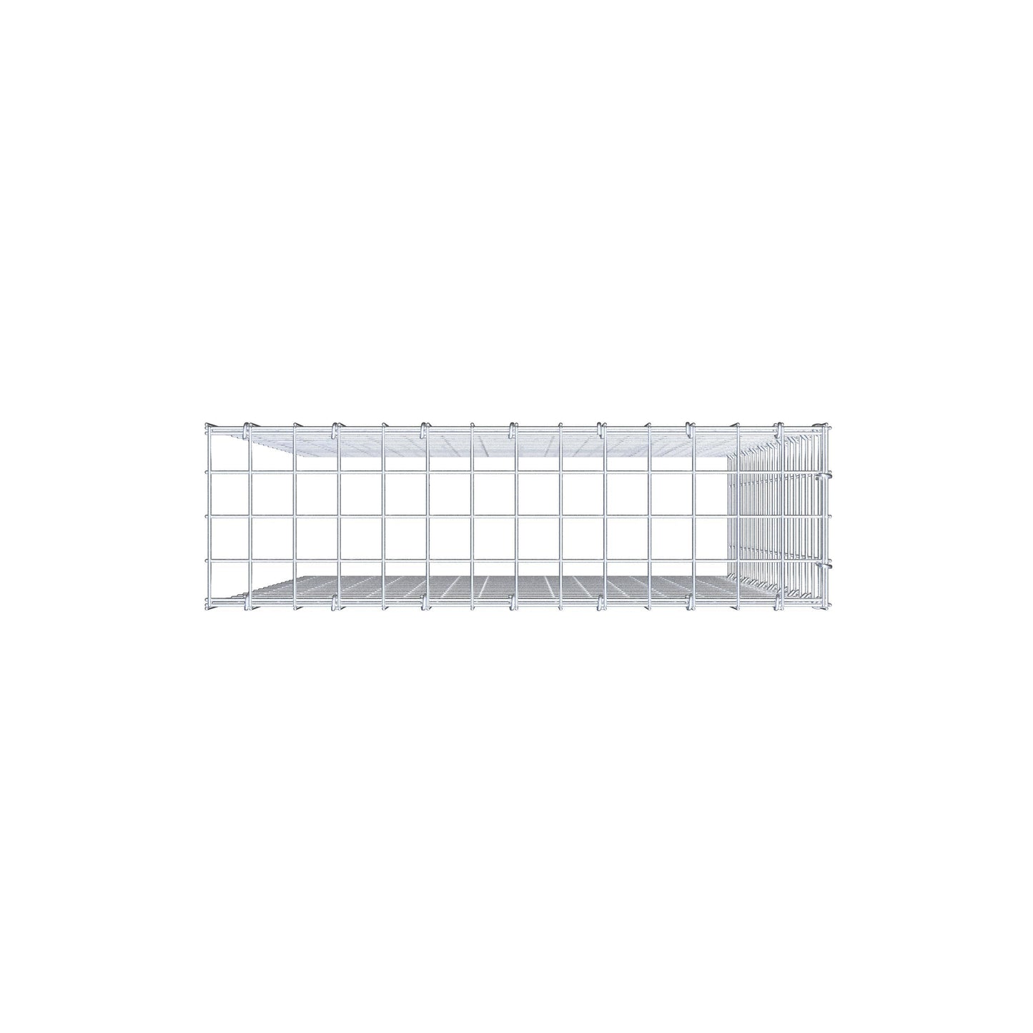 Monteret gabion type 4 100 cm x 70 cm x 20 cm (L x H x D), maskestørrelse 5 cm x 5 cm, C-ring