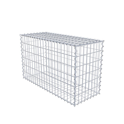 Gabbione 100 cm x 60 cm x 40 cm (L x H x P), maglia 5 cm x 10 cm, spirale
