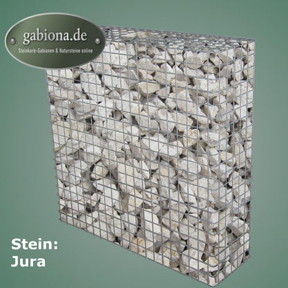 Gabion galvanisé à chaud 102 cm x 102 cm x 32 cm, mailles 5 cm x 5 cm, entièrement soudé