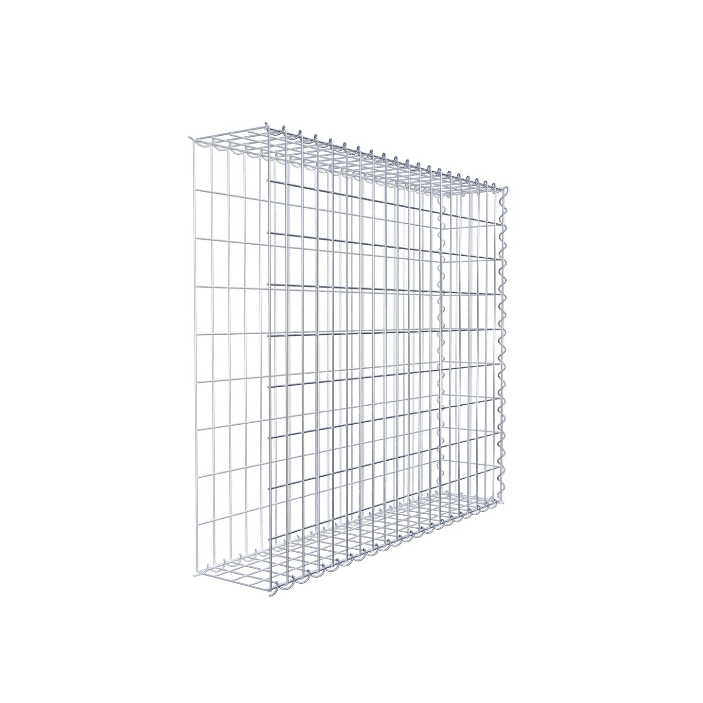 Gabion rapporté type 2 100 cm x 90 cm x 20 cm (L x H x P), mailles 5 cm x 10 cm, spirale