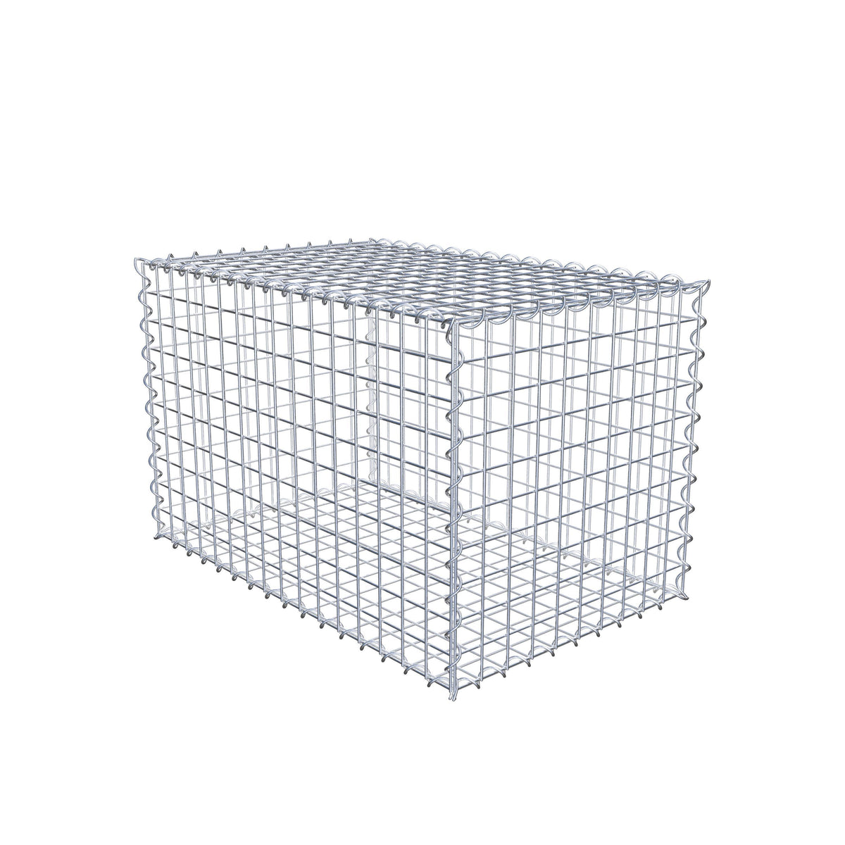 Gabion 80 cm x 50 cm x 50 cm (L x H x P), mailles 5 cm x 5 cm, spirale
