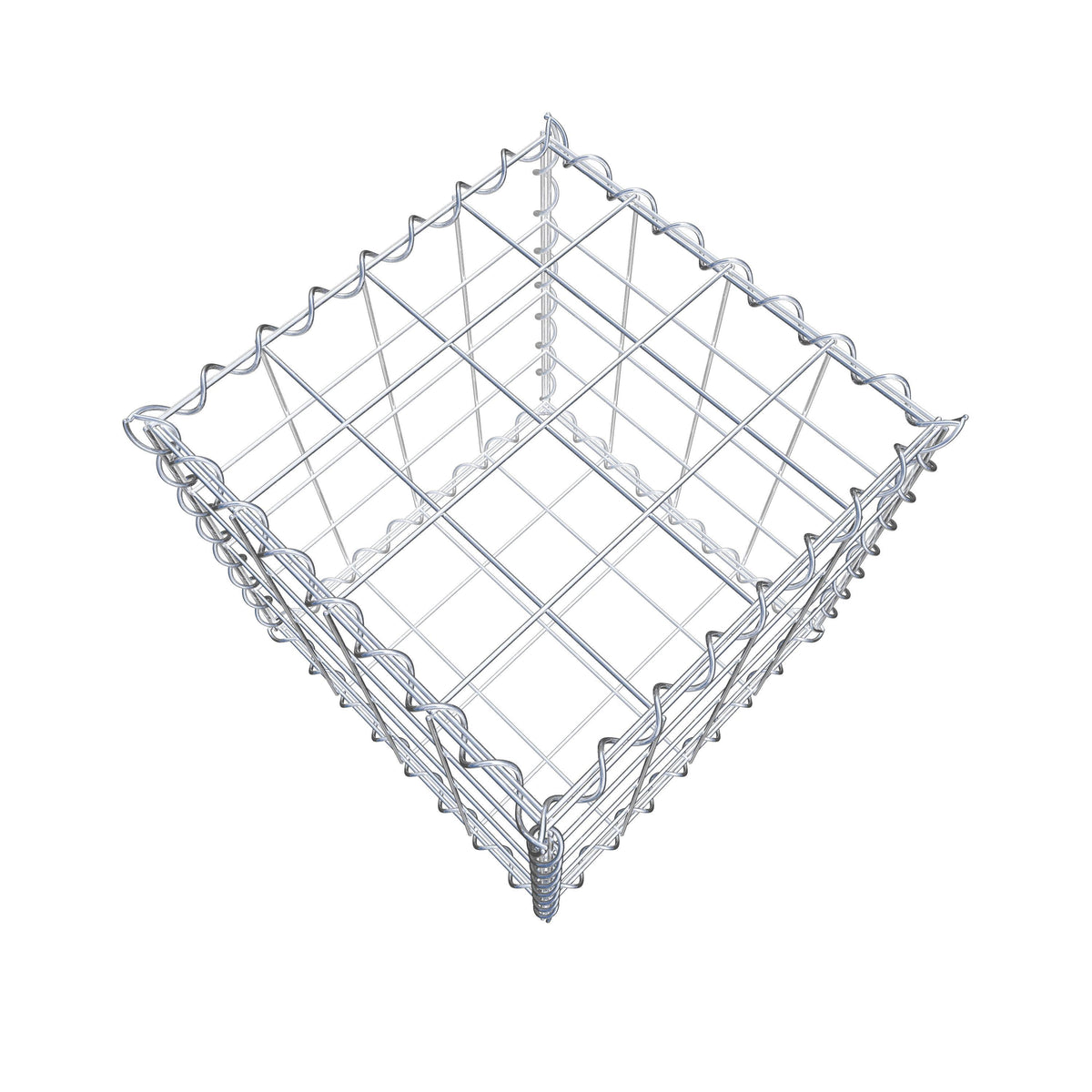 Gabbione 40 cm x 40 cm x 40 cm (L x H x P), maglia 10 cm x 10 cm, spirale