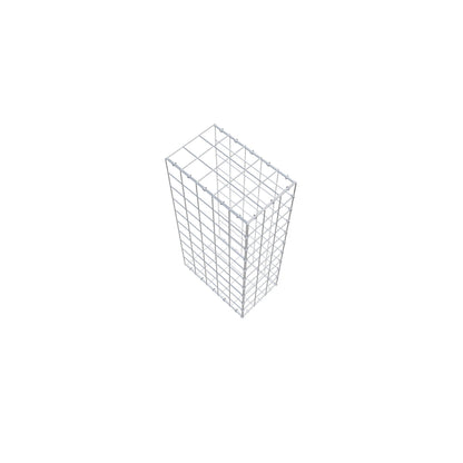 Typ 2 påbyggnadsgabion 100 cm x 50 cm x 30 cm (L x H x D), maskstorlek 10 cm x 10 cm, C-ring