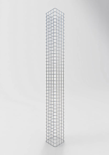 Columna rectangular de gaviones galvanizados en caliente, 22 cm x 22 cm, 200 cm de altura, MW 5 cm x 5 cm