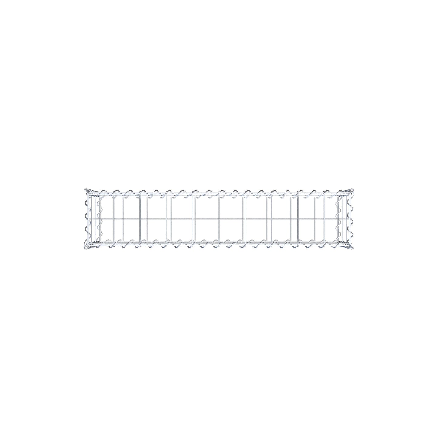 Gabbione 100 cm x 30 cm x 20 cm (L x H x P), maglia 10 cm x 10 cm, spirale