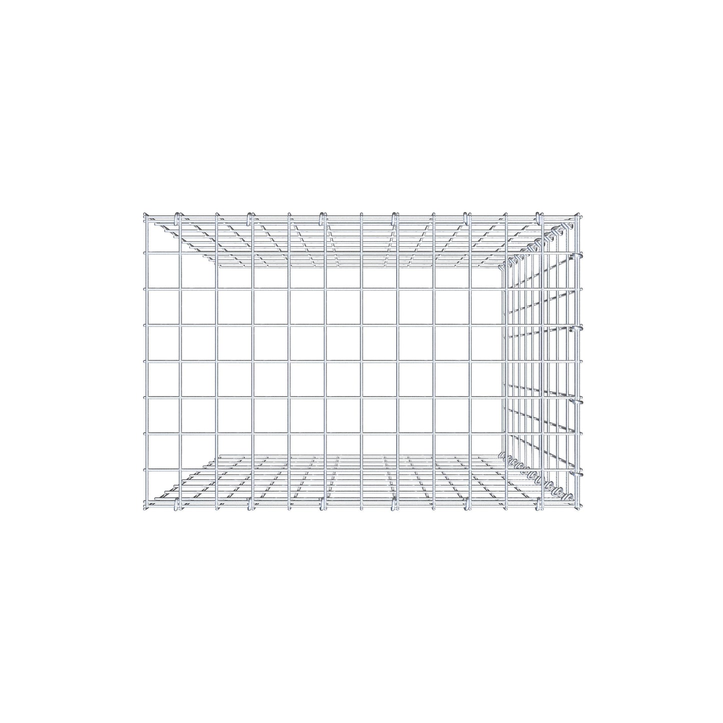 Gavión complementario de tipo 4 100 cm x 60 cm x 40 cm (L x A x P), malla 5 cm x 10 cm, anillo en C