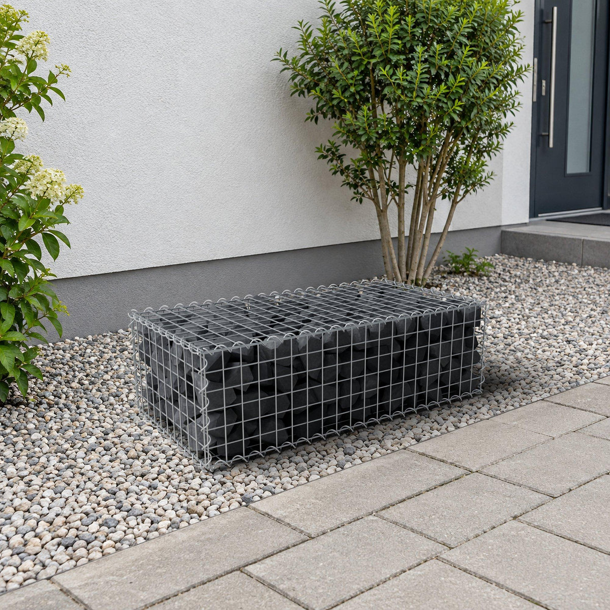 Gabion 100 cm x 30 cm x 50 cm (L x H x D), maskestørrelse 5 cm x 5 cm, spiral