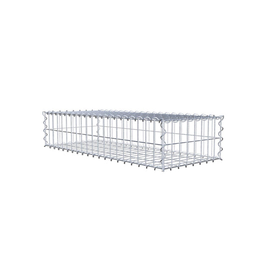 Gabion 100 cm x 20 cm x 40 cm (L x H x D), maskestørrelse 5 cm x 10 cm, spiral
