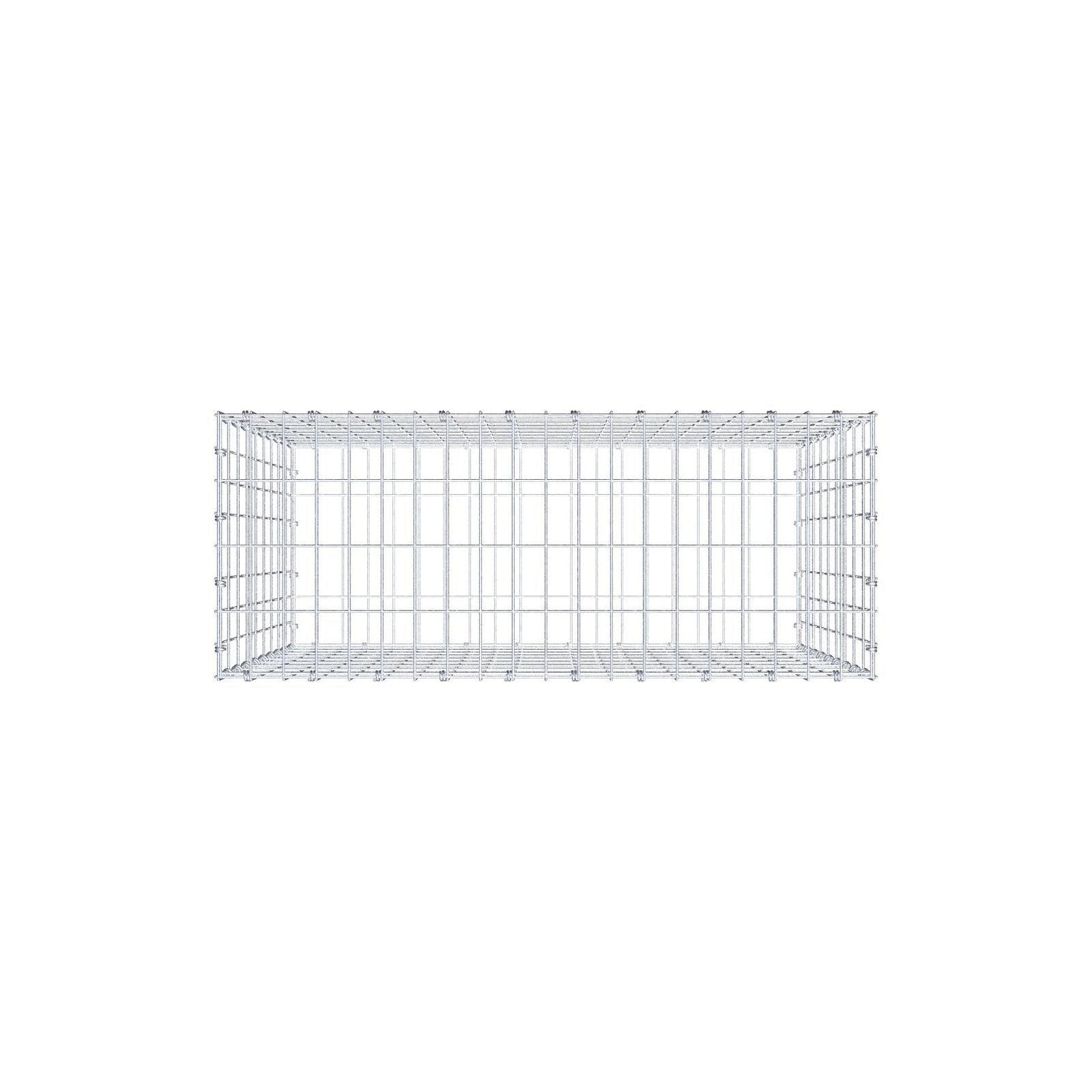 Gabione 100 cm x 90 cm x 40 cm (L x H x T), Maschenweite 5 x 10 cm, Spiralring