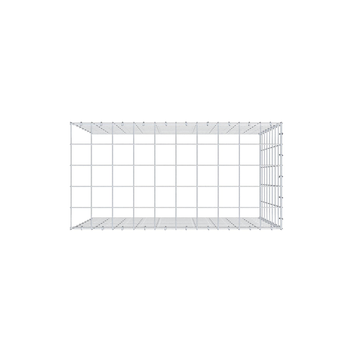 Fourche rapportée type 4 100 cm x 80 cm x 50 cm (L x H x P), mailles 10 cm x 10 cm, anneau C
