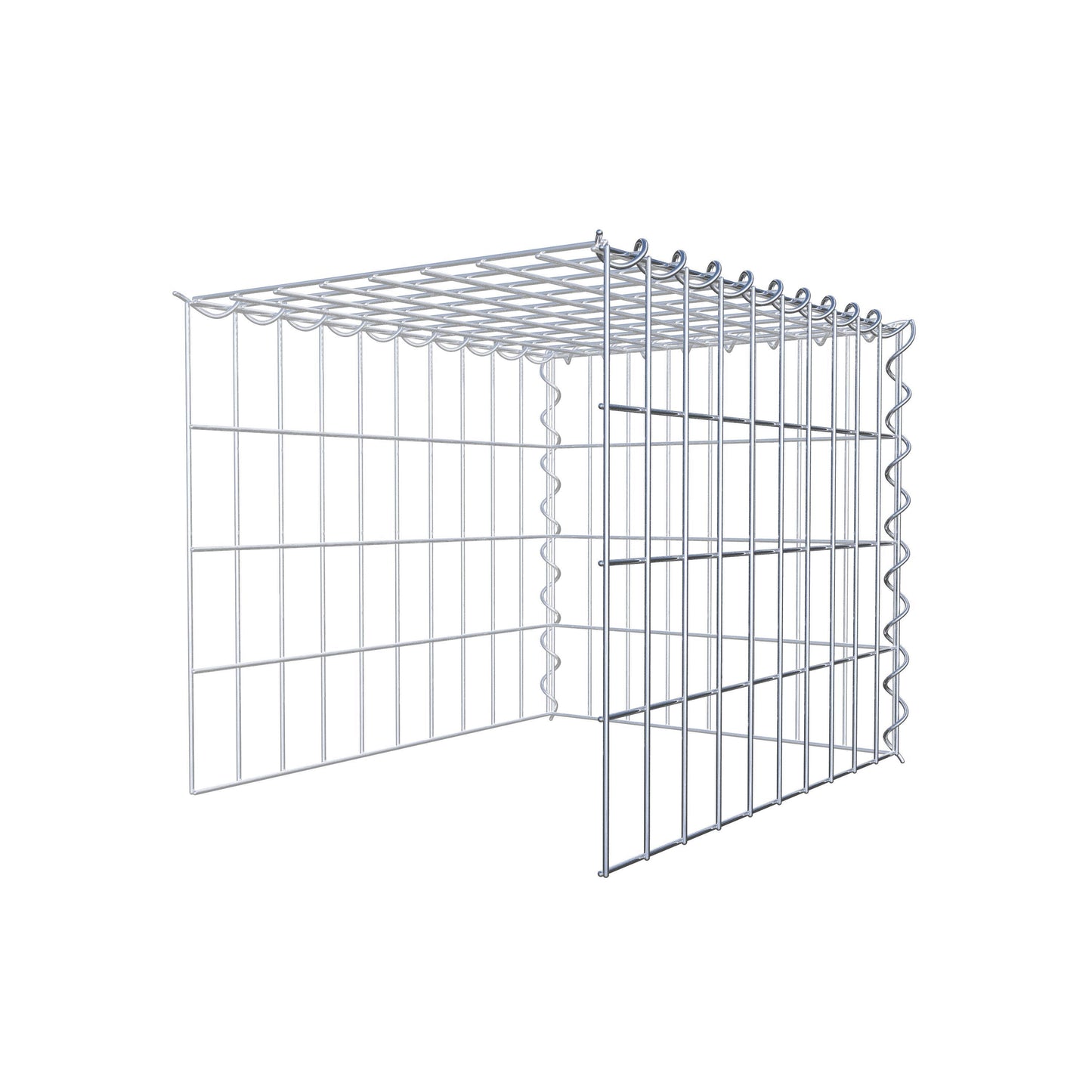 Gabion rapporté type 4 50 cm x 40 cm x 40 cm (L x H x P), mailles 5 cm x 10 cm, spirale