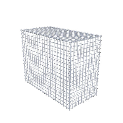 Gabbione 100 cm x 80 cm x 50 cm (L x H x P), maglia 5 cm x 5 cm, spirale