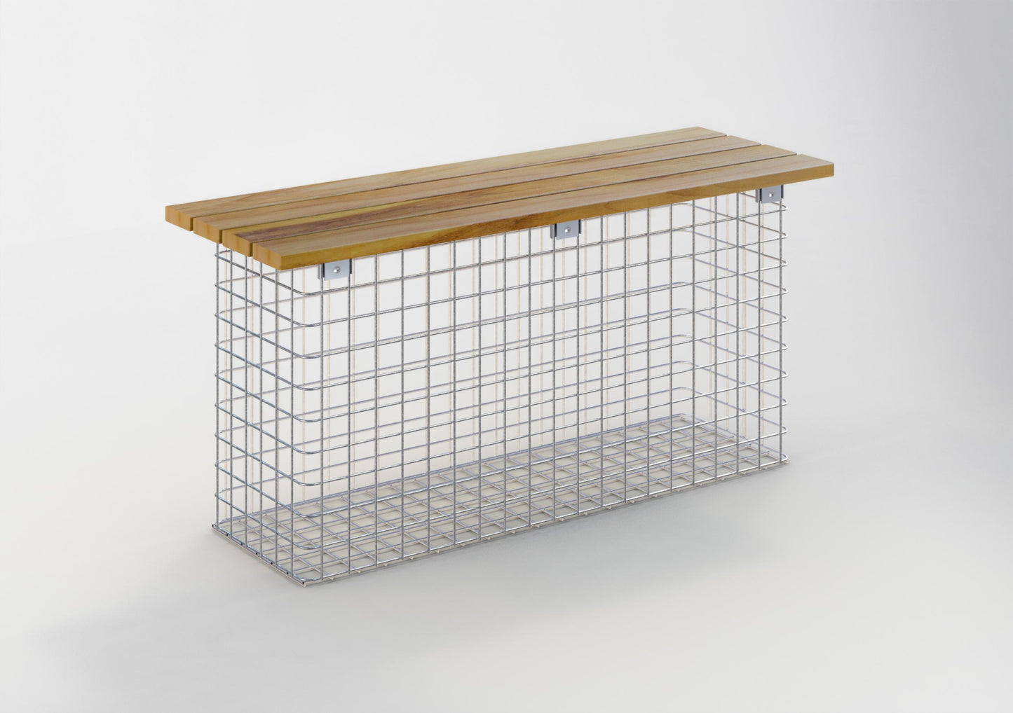 Panchina da giardino 102 x 50 x 32 cm TEAK MW 5 x 5 cm, zincato a caldo