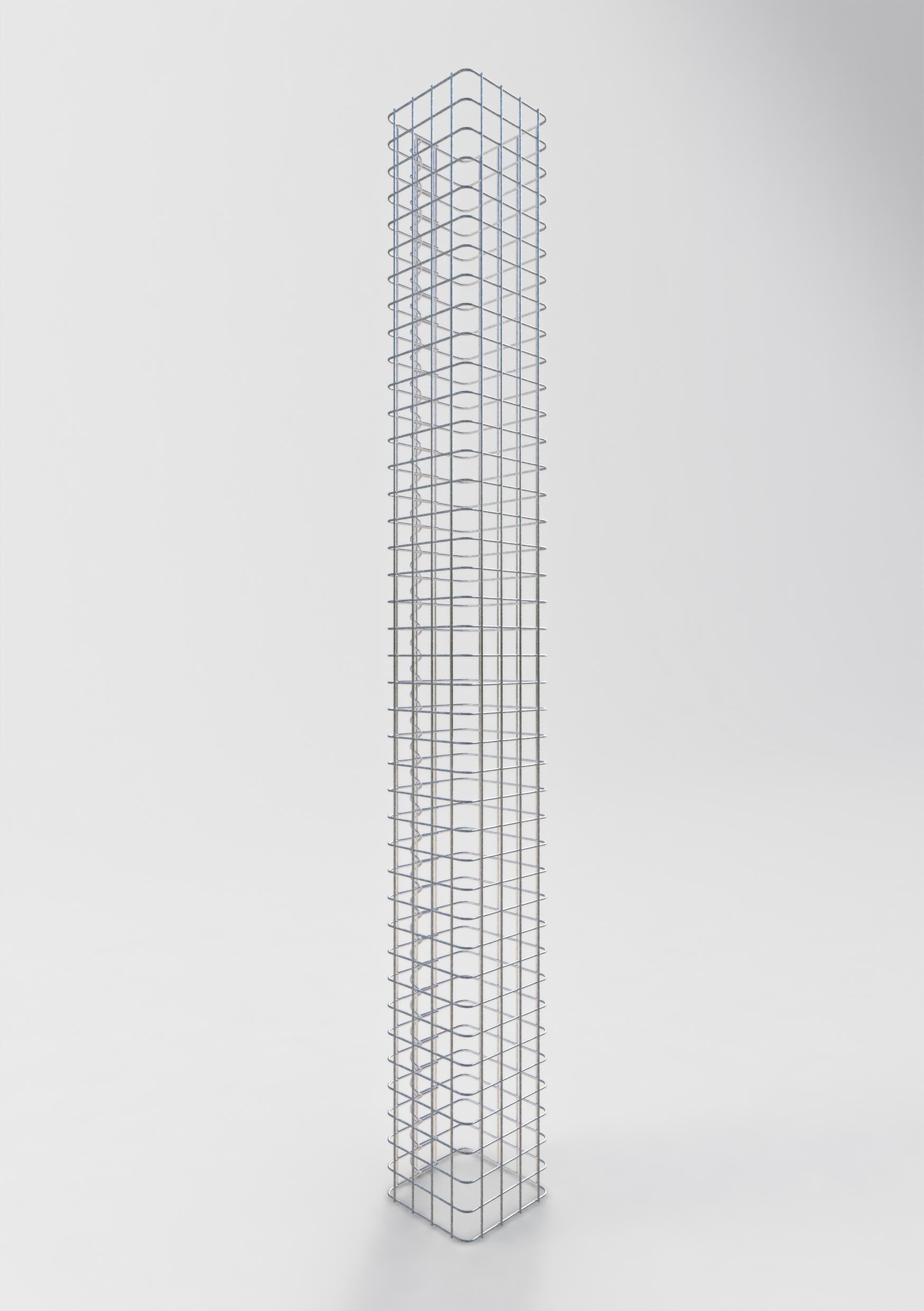 Gabionpelare, kvadrat 22 cm x 22 cm, 200 cm hög, MW 5 cm x 5 cm